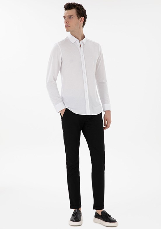 PİERRE CARDİN Siyah Erkek Slim Pantolon