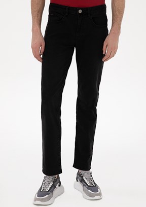 PİERRE CARDİN Siyah Erkek Straight Jean Pantolon
