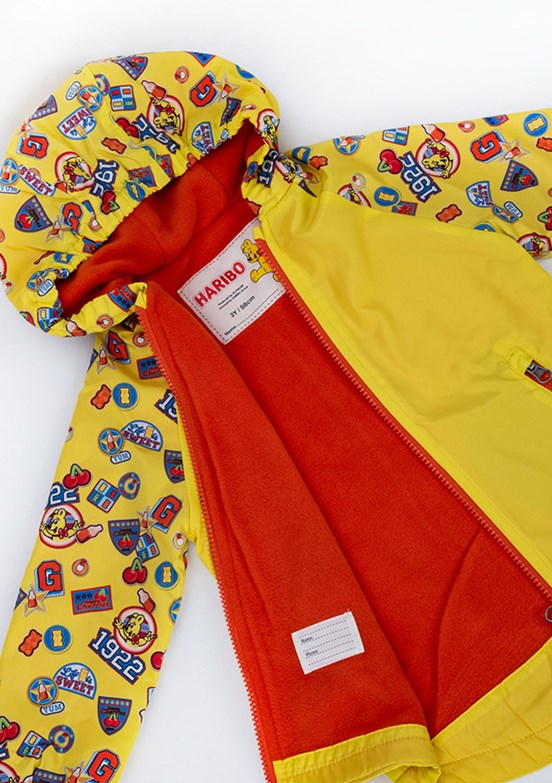 HARİBO Sarı Unisex Çocuk Baskılı Mont