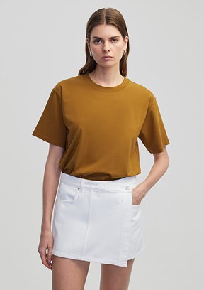 İPEKYOL Tütün Rengi Basic Kadın T-shirt