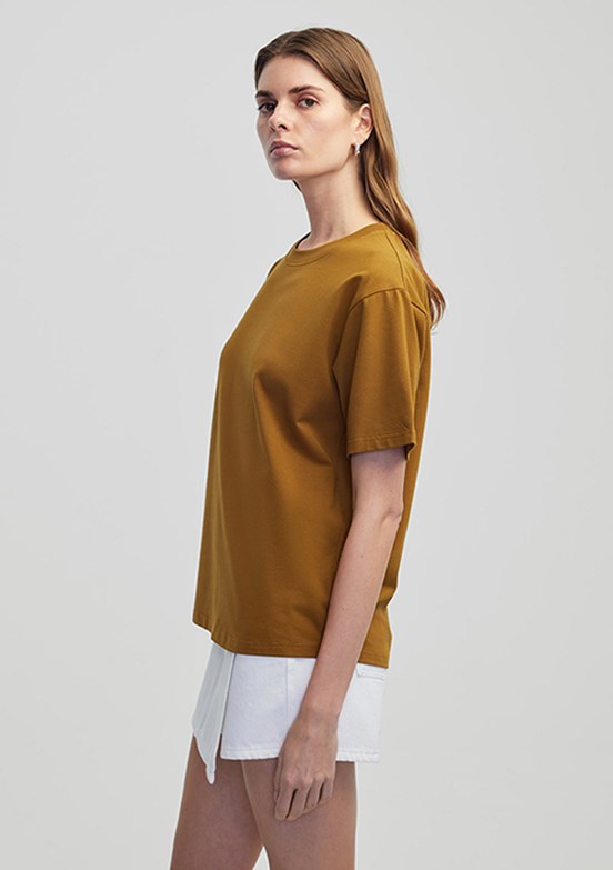 İPEKYOL Tütün Rengi Basic Kadın T-shirt