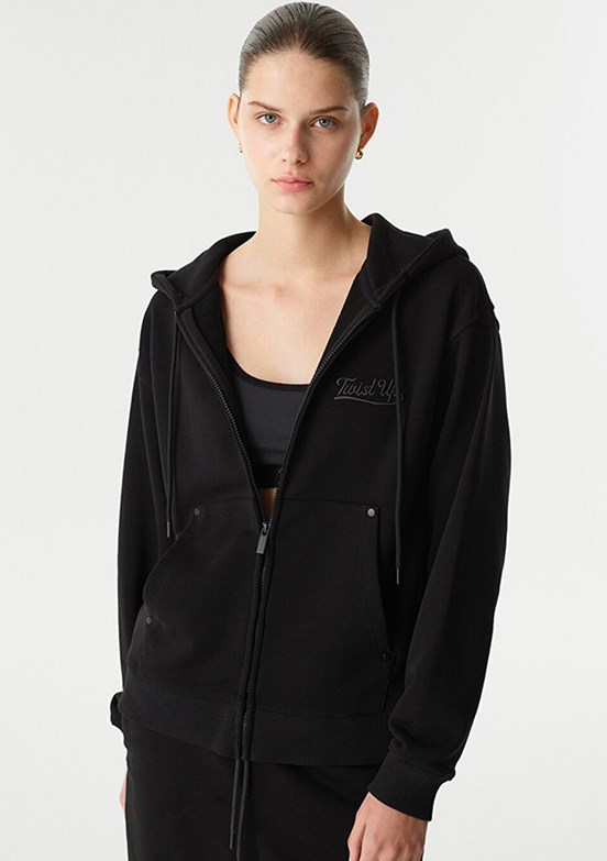 TWİST Siyah Kadın Logo Nakışlı Sweatshirt