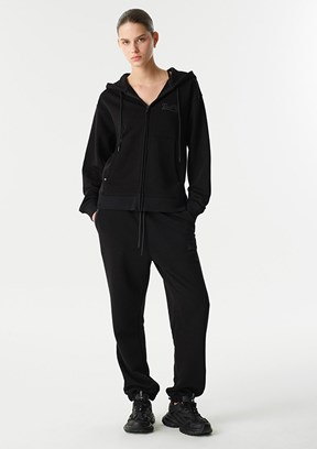 TWİST Siyah Kadın Logo Nakışlı Sweatshirt