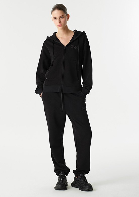 TWİST Siyah Kadın Logo Nakışlı Sweatshirt