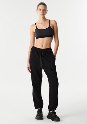 TWİST Siyah Kadın Logo Nakışlı Jogger Pantolon