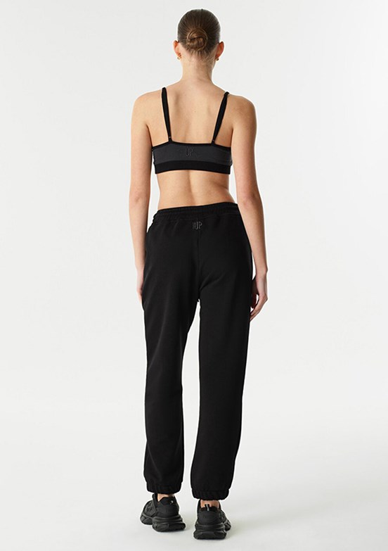 TWİST Siyah Kadın Logo Nakışlı Jogger Pantolon