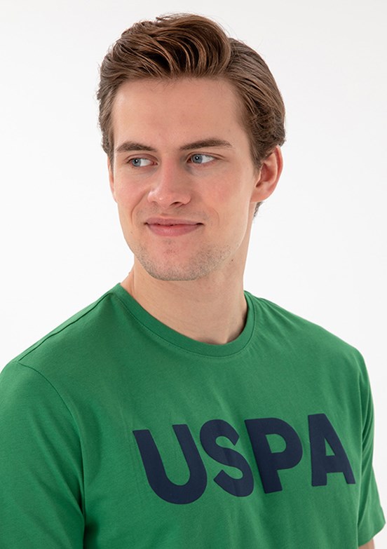 US POLO ASSN Yeşil Erkek Basic T-Shirt