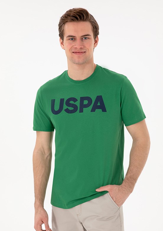 US POLO ASSN Yeşil Erkek Basic T-Shirt