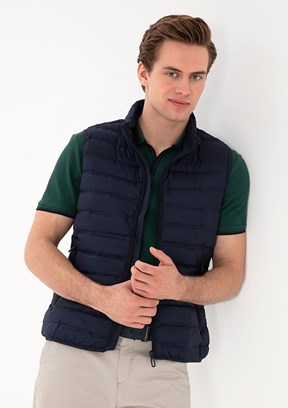 US POLO ASSN Lacivert Erkek Basic Yelek