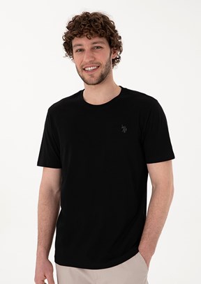 US POLO ASSN Erkek Siyah Basic T-Shirt