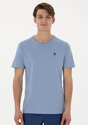 US POLO ASSN Mavi Erkek Basic T-Shirt