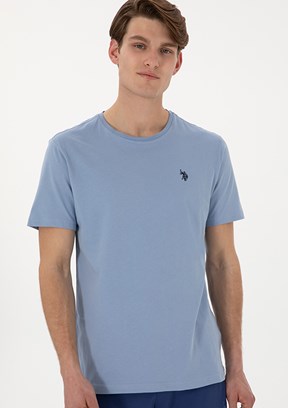US POLO ASSN Mavi Erkek Basic T-Shirt