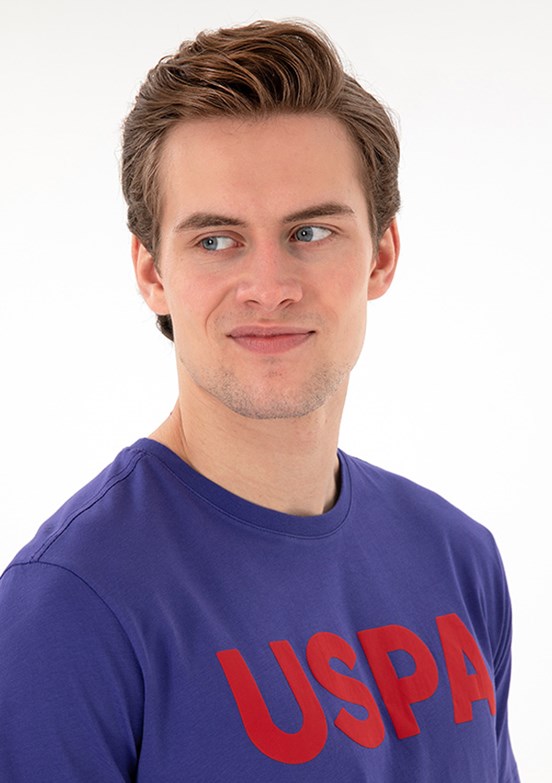 US POLO ASSN Erkek Mavi Basic T-Shirt