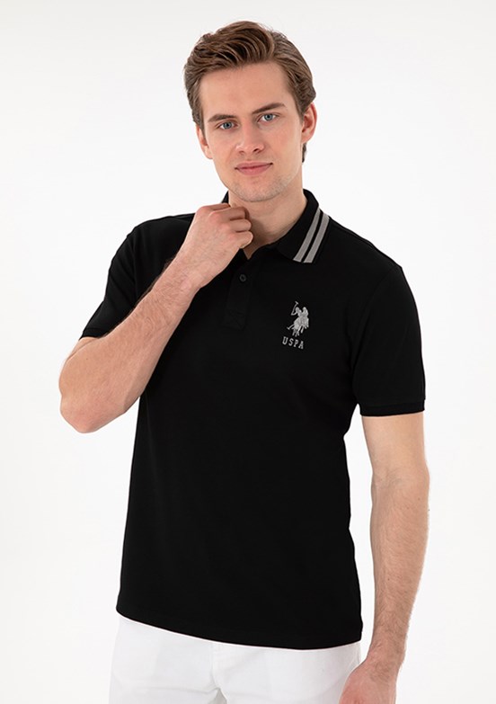 US POLO ASSN Siyah Erkek Basic T-Shirt