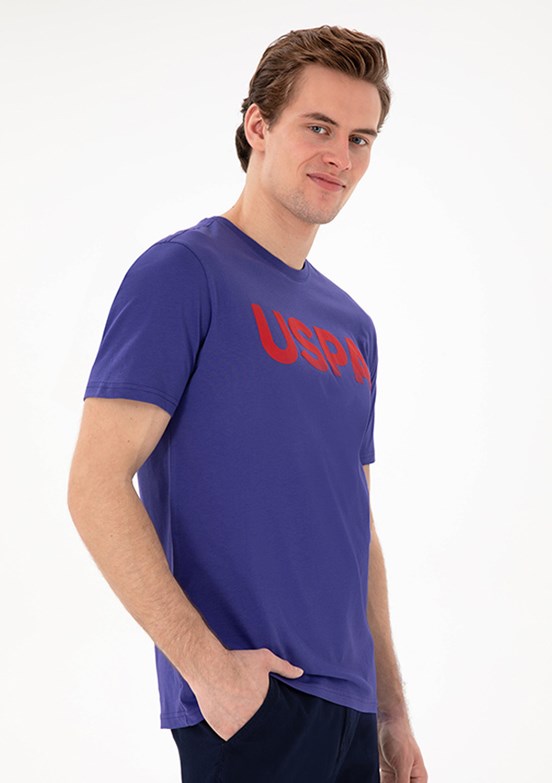 US POLO ASSN Mavi Erkek Basic T-Shirt