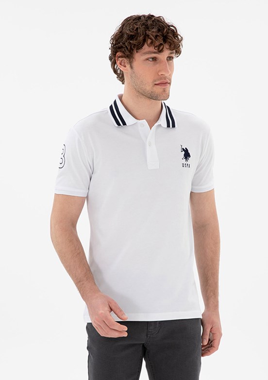 US POLO ASSN Erkek Beyaz Basic T-Shirt