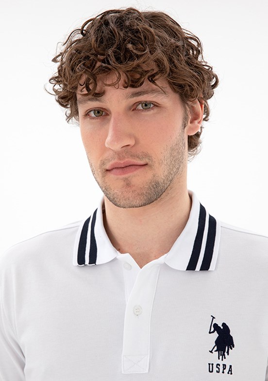 US POLO ASSN Erkek Beyaz Basic T-Shirt