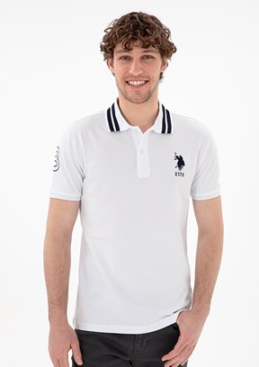 US POLO ASSN Erkek Beyaz Basic T-Shirt