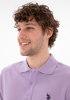 US POLO ASSN Erkek Mor Basic T-Shirt