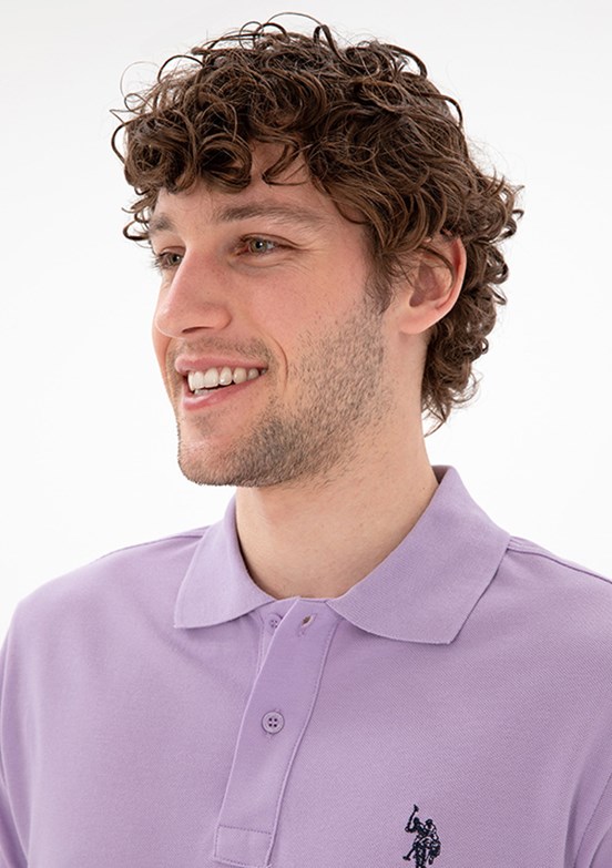 US POLO ASSN Erkek Mor Basic T-Shirt