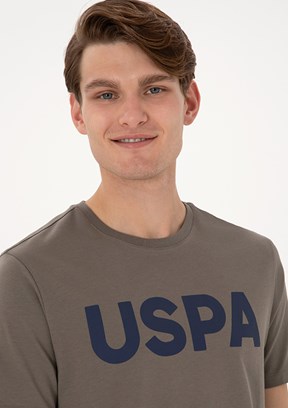 US POLO ASSN Erkek Bej Basic T-Shirt