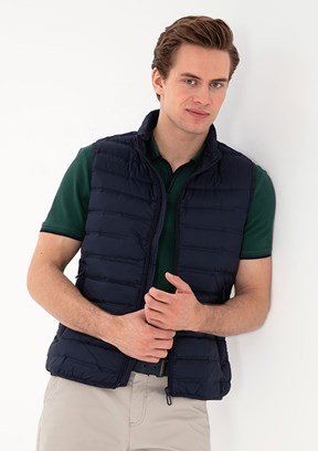 US POLO ASSN Lacivert Erkek Basic Yelek