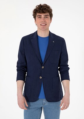 US POLO ASSN Lacivert Erkek Slim Ceket