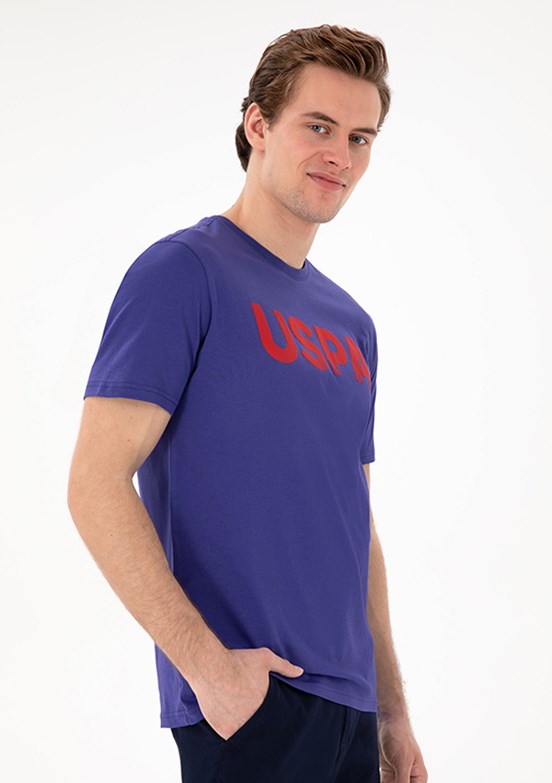 US POLO ASSN Mavi Erkek Basic T-Shirt