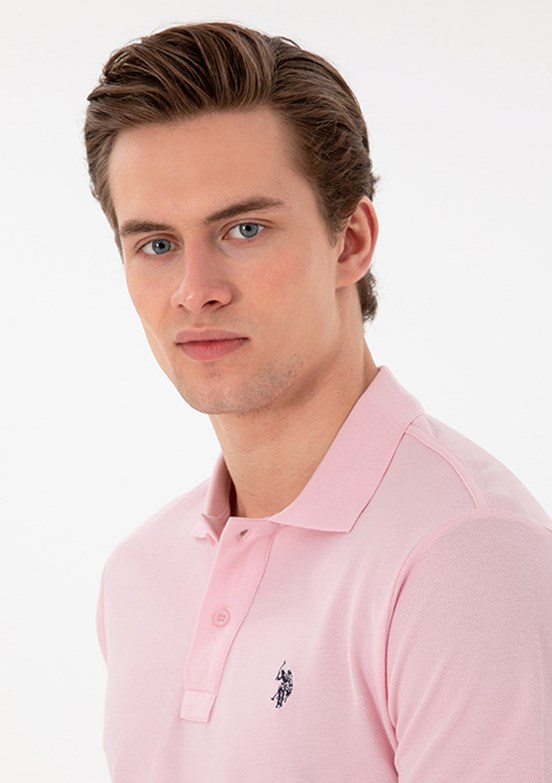 US POLO ASSN Pembe Erkek Basic T-Shirt