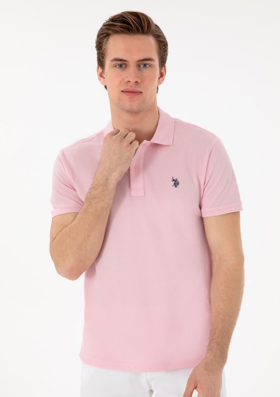 US POLO ASSN Pembe Erkek Basic T-Shirt