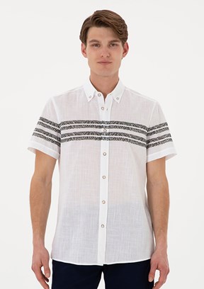 US POLO ASSN Yeşil Erkek Kısa Kol Gömlek