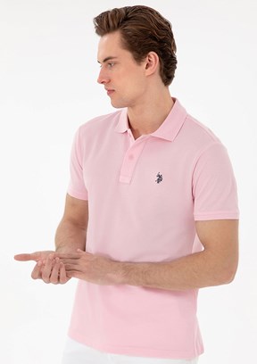 US POLO ASSN Pembe Erkek Basic T-Shirt