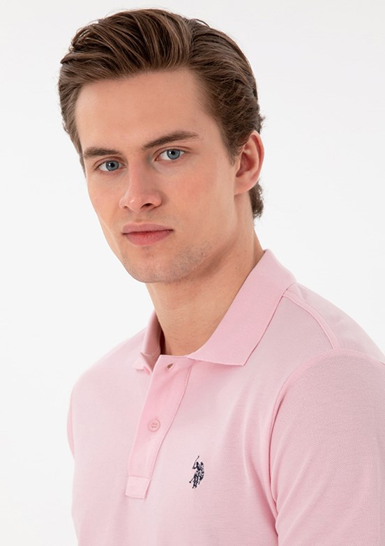 US POLO ASSN Pembe Erkek Basic T-Shirt