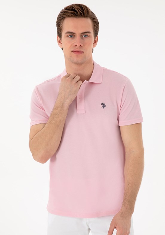 US POLO ASSN Pembe Erkek Basic T-Shirt