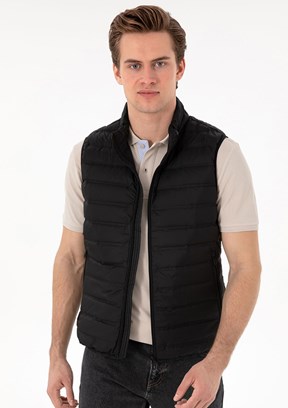 US POLO ASSN Sıyah Erkek Basic Yelek