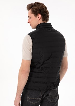 US POLO ASSN Sıyah Erkek Basic Yelek