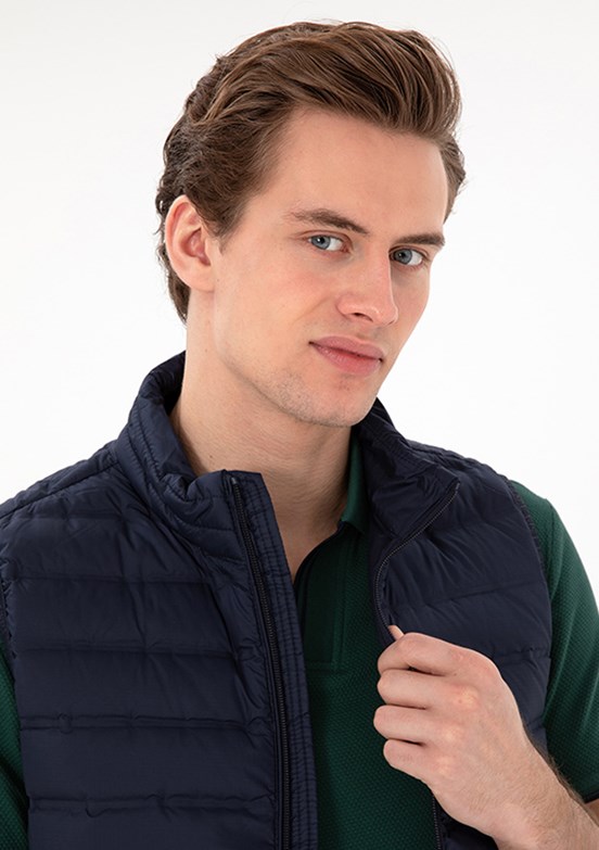 US POLO ASSN Lacivert Erkek Basic Yelek