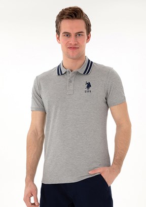US POLO ASSN Gri Erkek Basic T-Shirt
