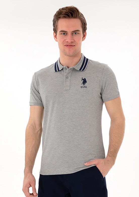 US POLO ASSN Gri Erkek Basic T-Shirt