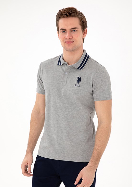 US POLO ASSN Gri Erkek Basic T-Shirt