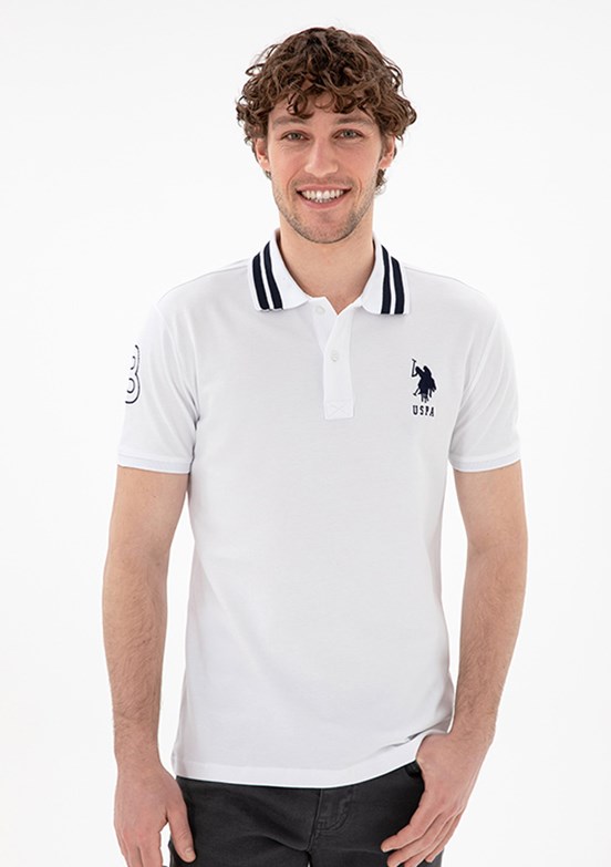 US POLO ASSN Beyaz Erkek Basic T-Shirt