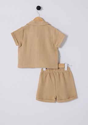 US POLO ASSN Bej Erkek Bebek Eşofman Takımı
