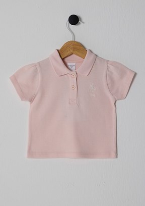 US POLO ASSN Pembe Kız Bebek Basic T-Shirt