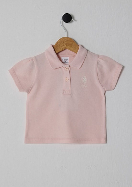 US POLO ASSN Pembe Kız Bebek Basic T-Shirt