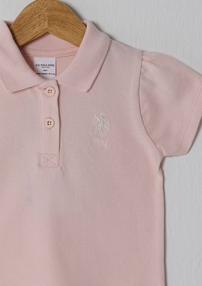 US POLO ASSN Pembe Kız Bebek Basic T-Shirt