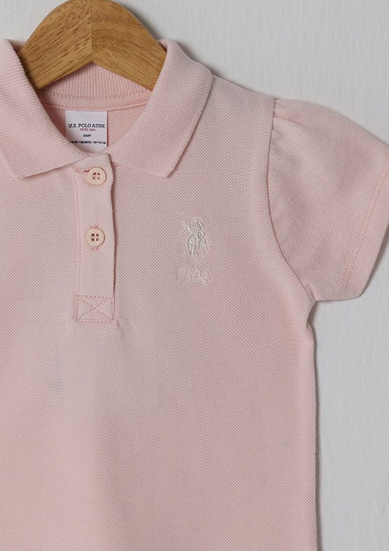 US POLO ASSN Pembe Kız Bebek Basic T-Shirt