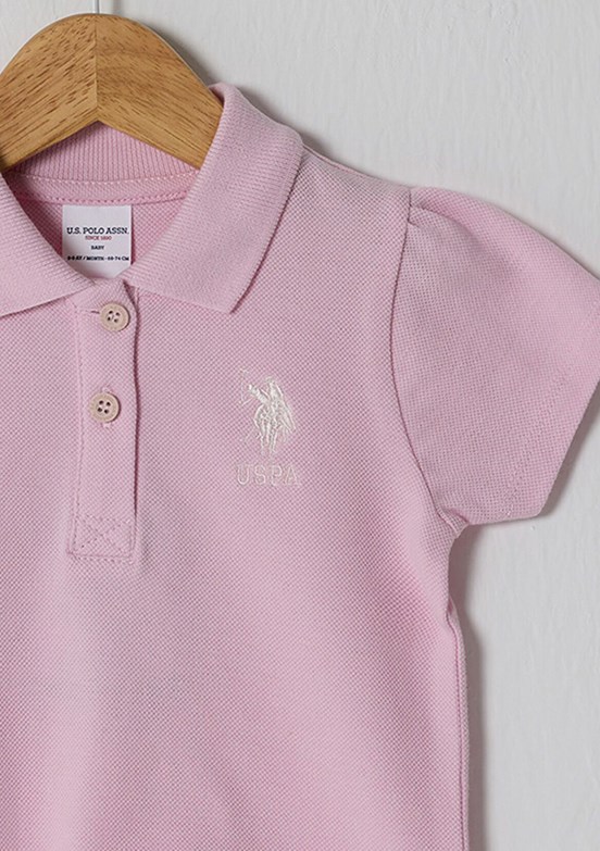 US POLO ASSN Pembe Kız Bebek Basic T-Shirt