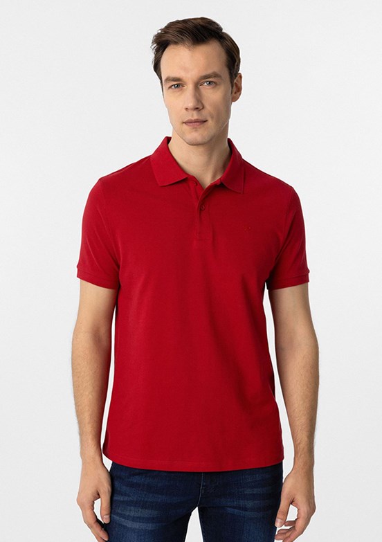 SÜVARİ Kırmızı Erkek Polo Yaka T-Shirt