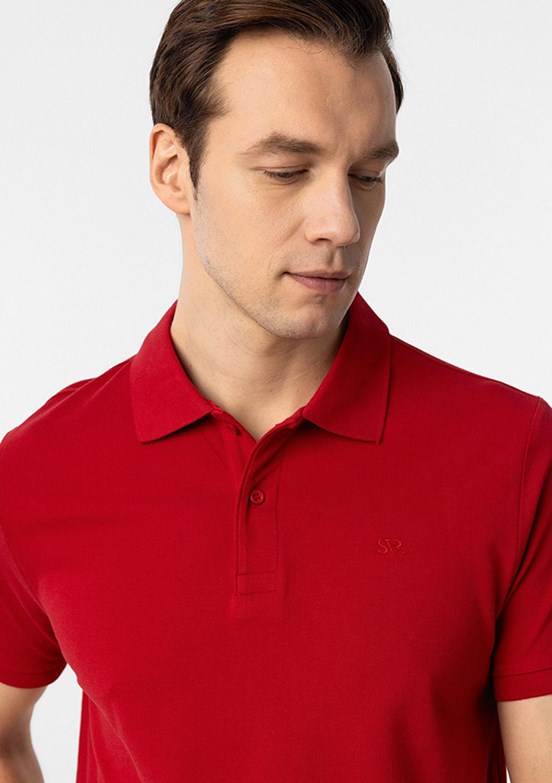 SÜVARİ Kırmızı Erkek Polo Yaka T-Shirt