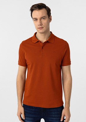 SÜVARİ Turuncu Erkek Polo Yaka T-Shirt